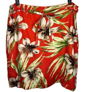Valerie Stevens Aloha Hawaiian Print Skort 10
